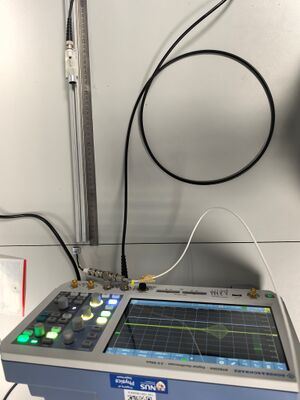 Schematic of oscilloscope–transmitter–receiver setup