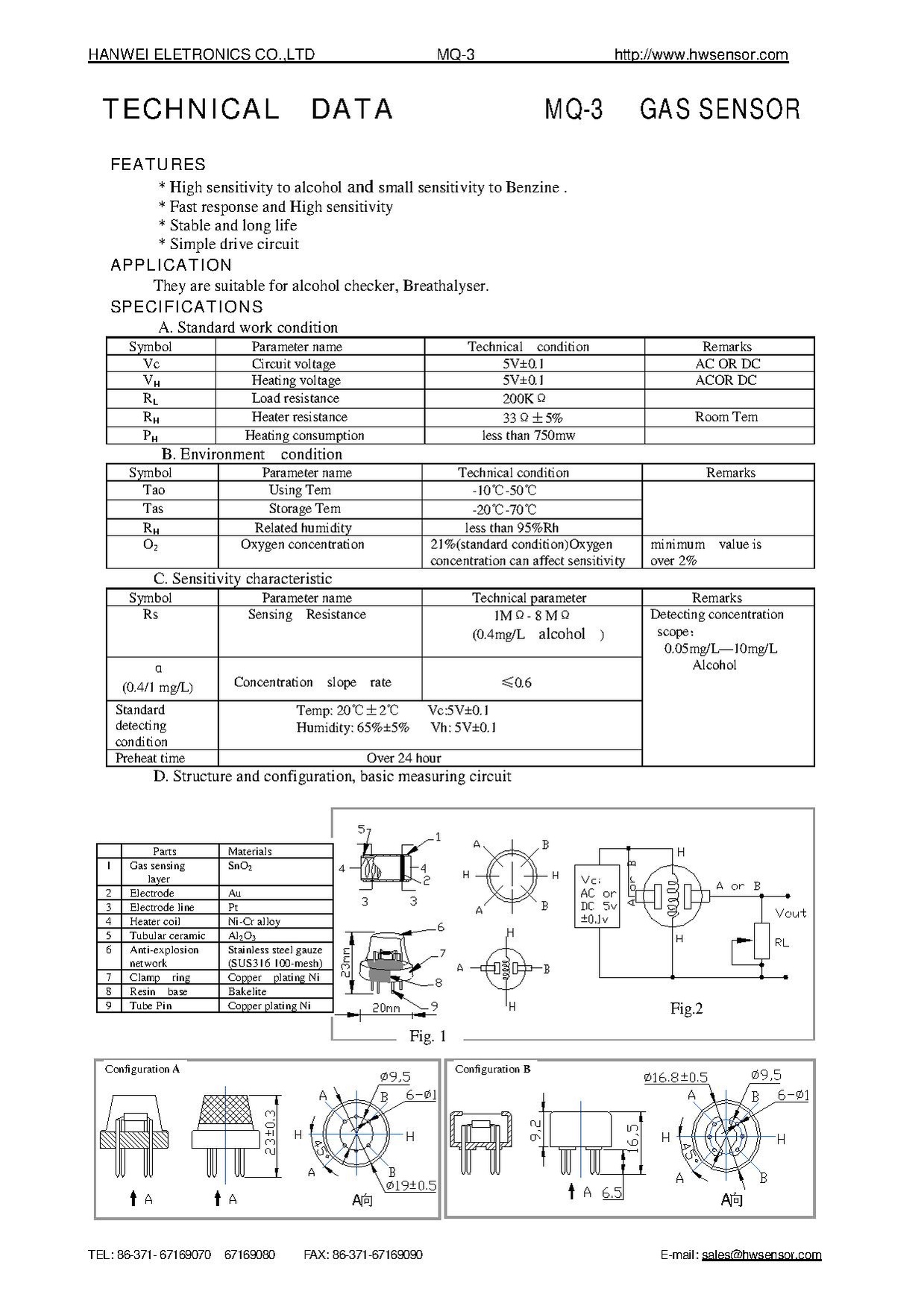 Download MQ-3 Datasheet
